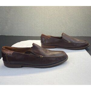 Tommy Bahama Faxon Men's SZ 11.5 M Leather Slip On Loafers Driving Shoes Brown
